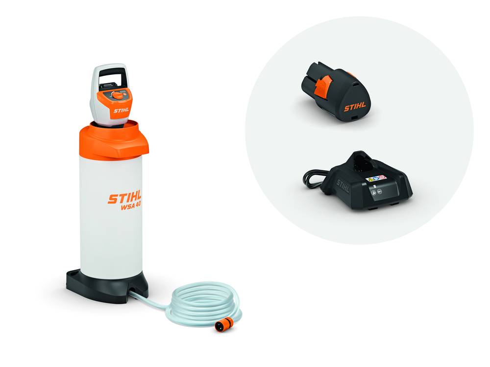 Serbatorio dell'acqua a batteria STIHL WSA 40 con PKA 30 + AS 2 e AL1