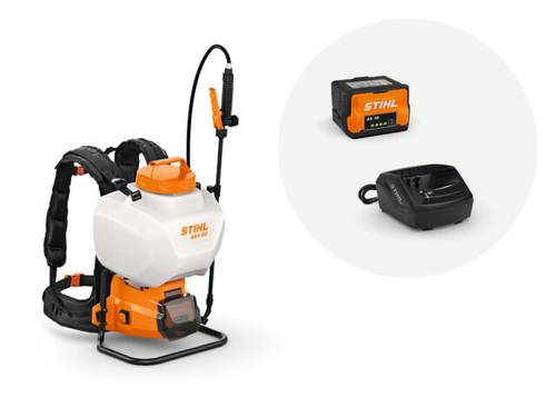 Irroratore a batteria STIHL SGA 60 SET con batteria AK 10 e caricatore AL 101