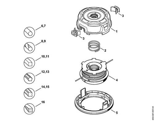 Parte inferiore portabobina STIHL per Testa falciante AutoCut C 26-2