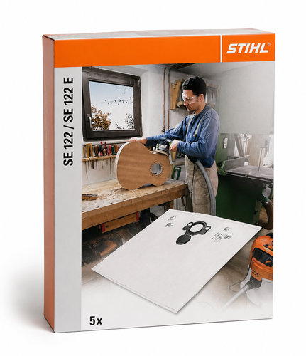 Sacchetti Filtro STIHL per Aspiratore SE 122 - Confezione da 5 Pezzi