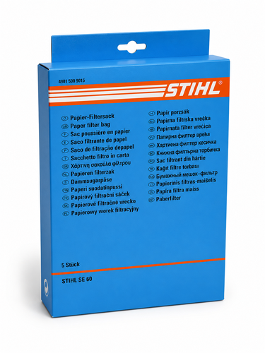 Sacchetti Filtro in Carta STIHL per Aspiratore SE 60 - Confezione da 5 Pezzi