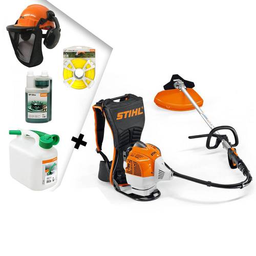 DECESPUGLIATORE SPALLEGGIATO A SCOPPIO STIHL FR 460 TC-E + Filo + 1L HP Ultra + Casco + tanica 5L