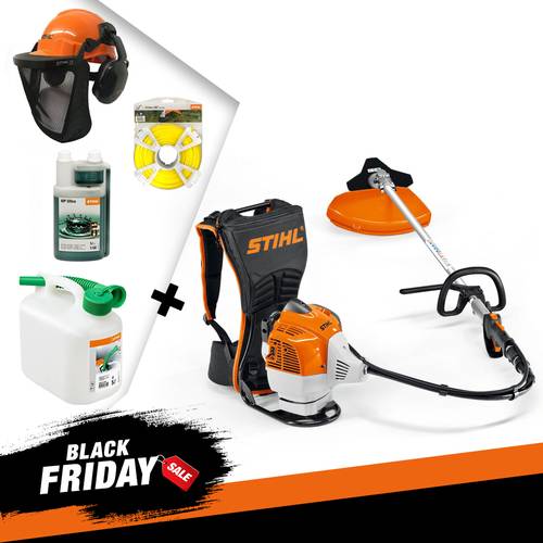 DECESPUGLIATORE SPALLEGGIATO A SCOPPIO STIHL FR 460 TC-E + Filo + 1L HP Ultra + Casco + tanica 5L