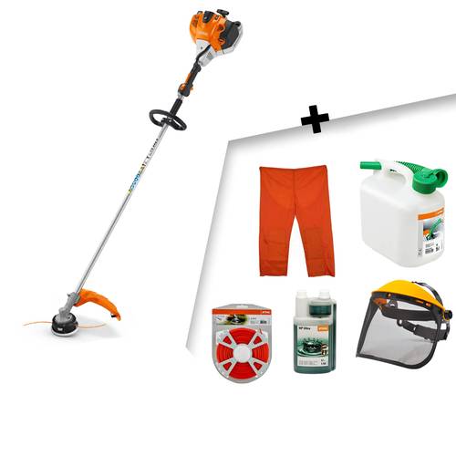 DECESPUGLIATORE  A SCOPPIO STIHL FS 240 R + 1L HP Ultra +  Filo + Tanica 5L + Visiera protettiva + Copri pantaloni