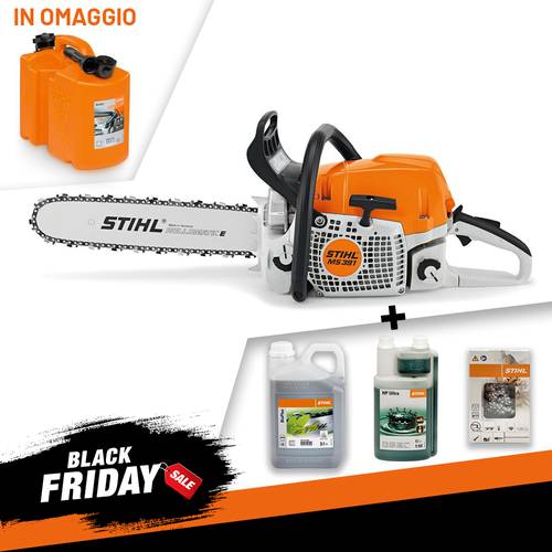 Motosega a scoppio Stihl MS 391 - spranga 50 cm + catena + 3L Bioplus +  1L HP Ultra + tanica in omaggio