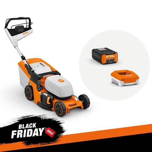 TOSAERBA A BATTERIA STIHL RMA 448 PV set con AP 300 S e AL 301