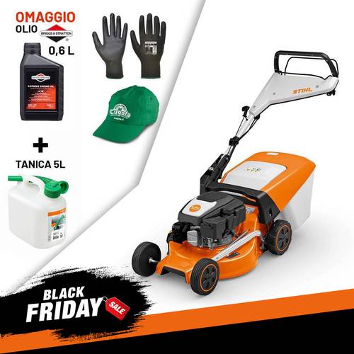 TOSAERBA A SCOPPIO STIHL RM 248 T + olio + tanica in omaggio