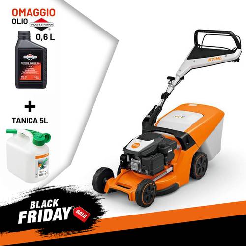 TOSAERBA A SCOPPIO STIHL RM 443 T + olio + tanica in omaggio