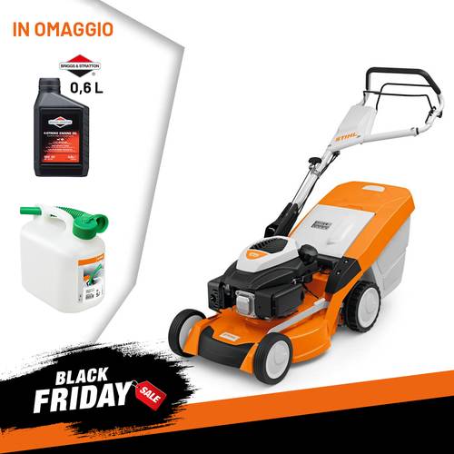 TOSAERBA A SCOPPIO STIHL RM 650 T  con Olio 0,6L e Tanica 5L omaggio