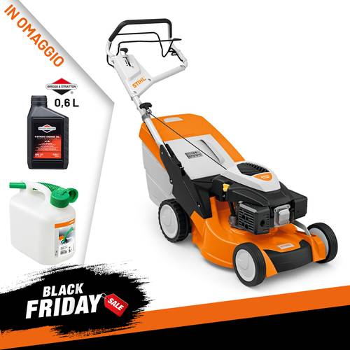 TOSAERBA A SCOPPIO STIHL RM 650 V con olio 0,6L e tanica 5 L in omaggio