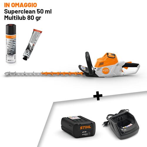 TOSASIEPI A BATTERIA STIHL HSA 100 - lama da 60 cm + batteria AP 20 + caricatore AL 101