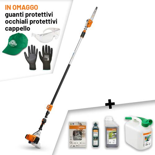 POTATORE A SCOPPIO STIHL HT 105 - spranga cm 30 + HP Ultra + Bioplus + Tanica + Catena + Omaggi