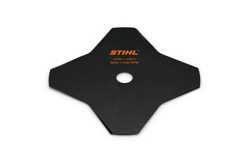 Lama tagliaerba STIHL per decespugliatore 4 denti - 230 mm - foro interno 25,4 mm