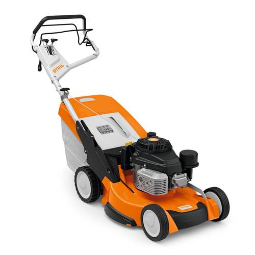 TOSAERBA A SCOPPIO STIHL RM 655 YS con olio 0,6L + care & Clean Kit + tanica 5L in omaggio