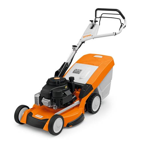 TOSAERBA A SCOPPIO STIHL RM 655 YS con olio 0,6L + care & Clean Kit + tanica 5L in omaggio