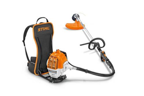 DECESPUGLIATORE SPALLEGGIATO A SCOPPIO STIHL FR 235 + 2 HP Ultra 100 ml + filo + visiera + tanica