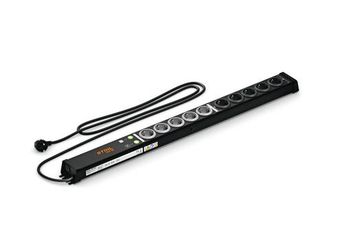Gestione ricarica professionale STIHL CM10 con 10 prese suddivise in 2 gruppi