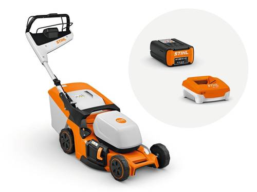 TOSAERBA A BATTERIA STIHL RMA 448 PV set con AP 300 S e AL 301