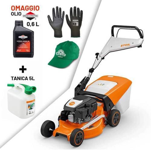 TOSAERBA A SCOPPIO STIHL RM 248 + olio + tanica in omaggio