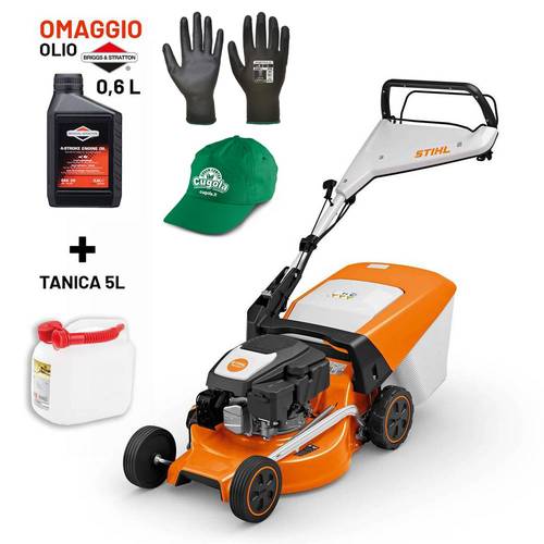 TOSAERBA A SCOPPIO STIHL RM 248 T + olio + tanica in omaggio