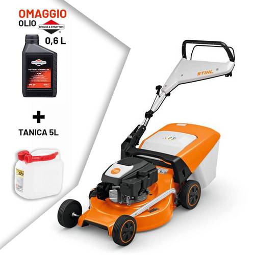 TOSAERBA A SCOPPIO STIHL RM 253 + olio + tanica in omaggio