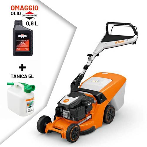 TOSAERBA A SCOPPIO STIHL RM 443 + olio + tanica in omaggio