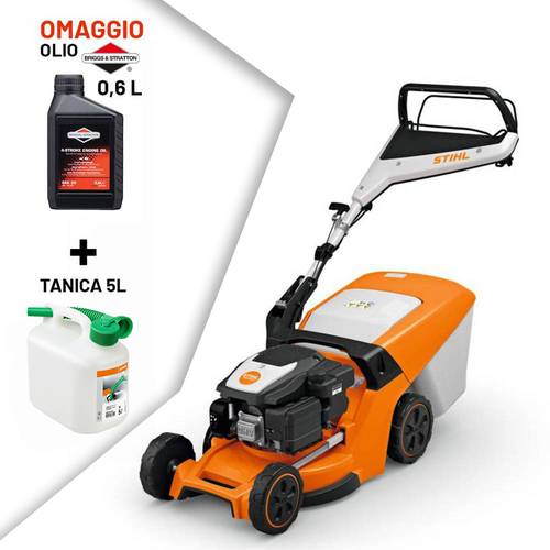 TOSAERBA A SCOPPIO STIHL RM 443 T + olio + tanica in omaggio