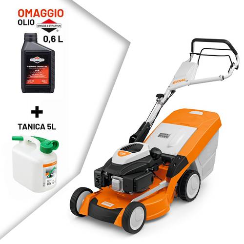 TOSAERBA A SCOPPIO STIHL RM 650 T  con Olio 0,6L e Tanica 5L omaggio
