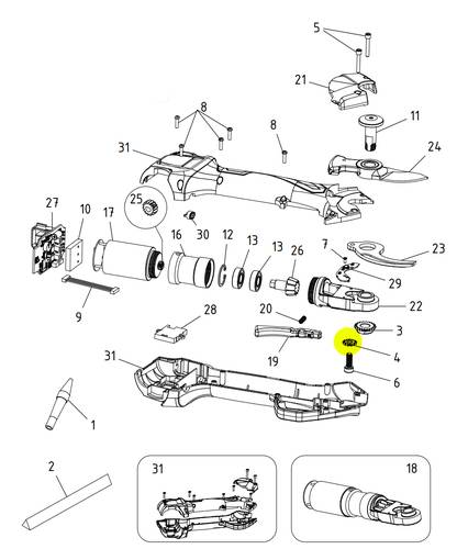 Rondella dentata per per forbice a batteria SL 23 - Campagnola