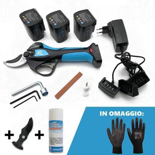 Forbice elettrica a batteria Campagnala Stark XL + Grasso spray + lama + omaggi